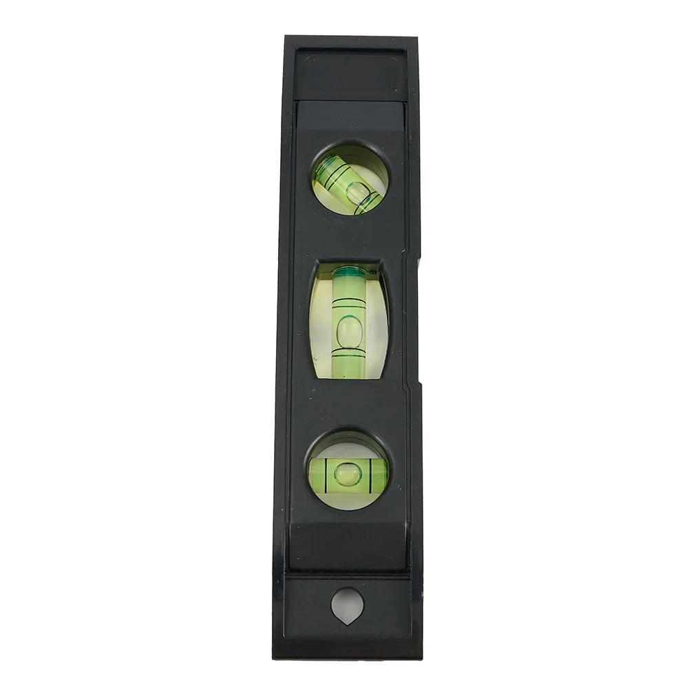 Horizontal Ruler 3 Bubble Spirit Level Magnetic ABS Shell Mini Pocket Portable