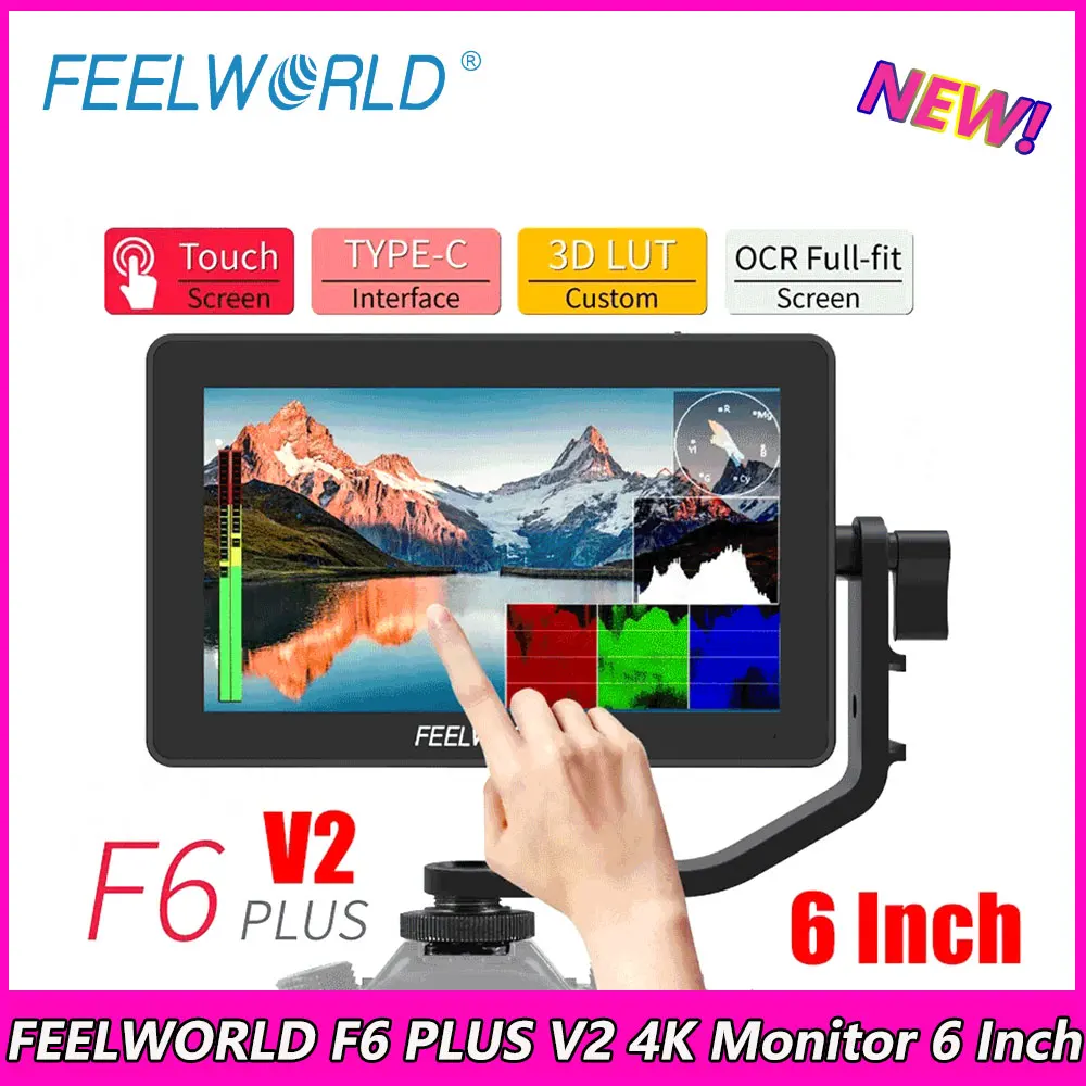 

Монитор для камеры FEELWORLD F6 PLUS V2, 6 дюймов, IPS FHD 1920x1080