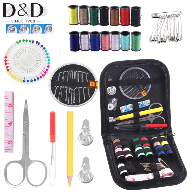 Sewing Kit For Adults And Kids, Portable Sewing Tool Box With Thread Needle  Scissors Thimble Pins Clips, Emergency Diy Sewing Supplies For Traveler Fa