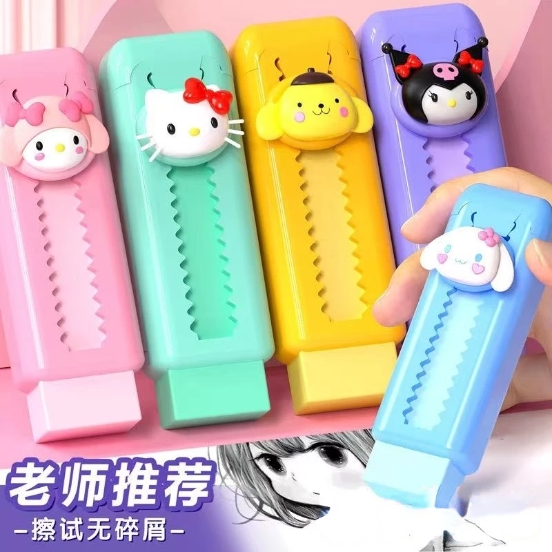 

Hello Kitty Kuromi Cinnamoroll Pompom Purin My Melody Anime Cartoon Kawaii Cute Eraser No Debris Super Clean Student Reward