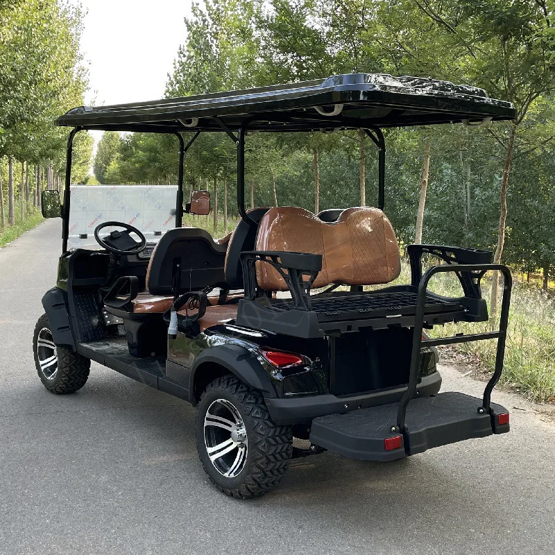 New Street Legal 60V Solar Panel Powered 6 Adult Off Road Golf Cart Con Nuovo Display Telecamera Di Retromarcia E Freni Elettromagnetici