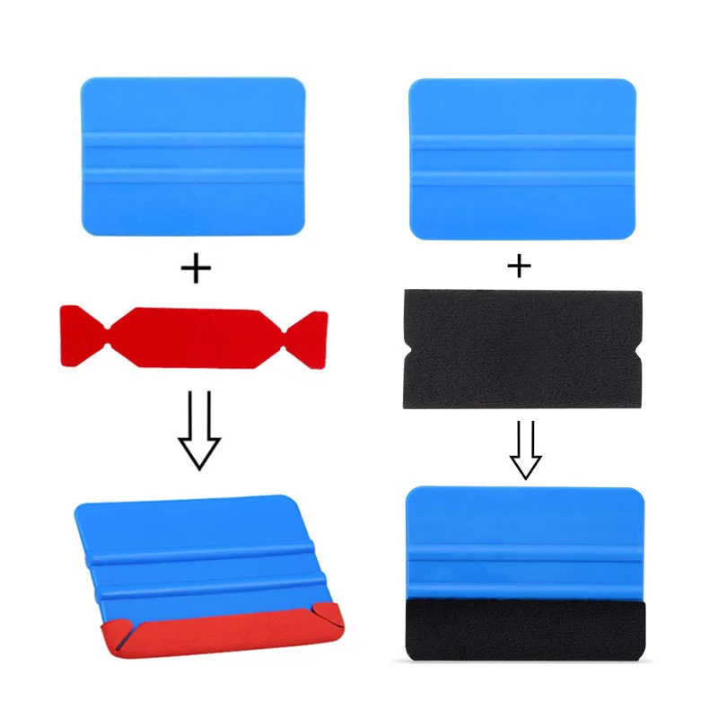 20Pcs Squeegee Felt Cloth for Car Vinyl Film Wrapping Scraper No Scratch Microfiber Replaceable Felts for Vinyl Spatula