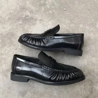 New French retro flat shoes made of pure handmade calf leather, Le Fu women's rubber sole, one-step comfortable and casual singl - Image 5