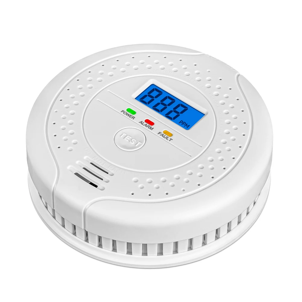 Digital Carbon Monoxide Detector Audible and Visual Alarm Battery Powered CO Alarm Warning Alarm Sensor for Home Warehouse