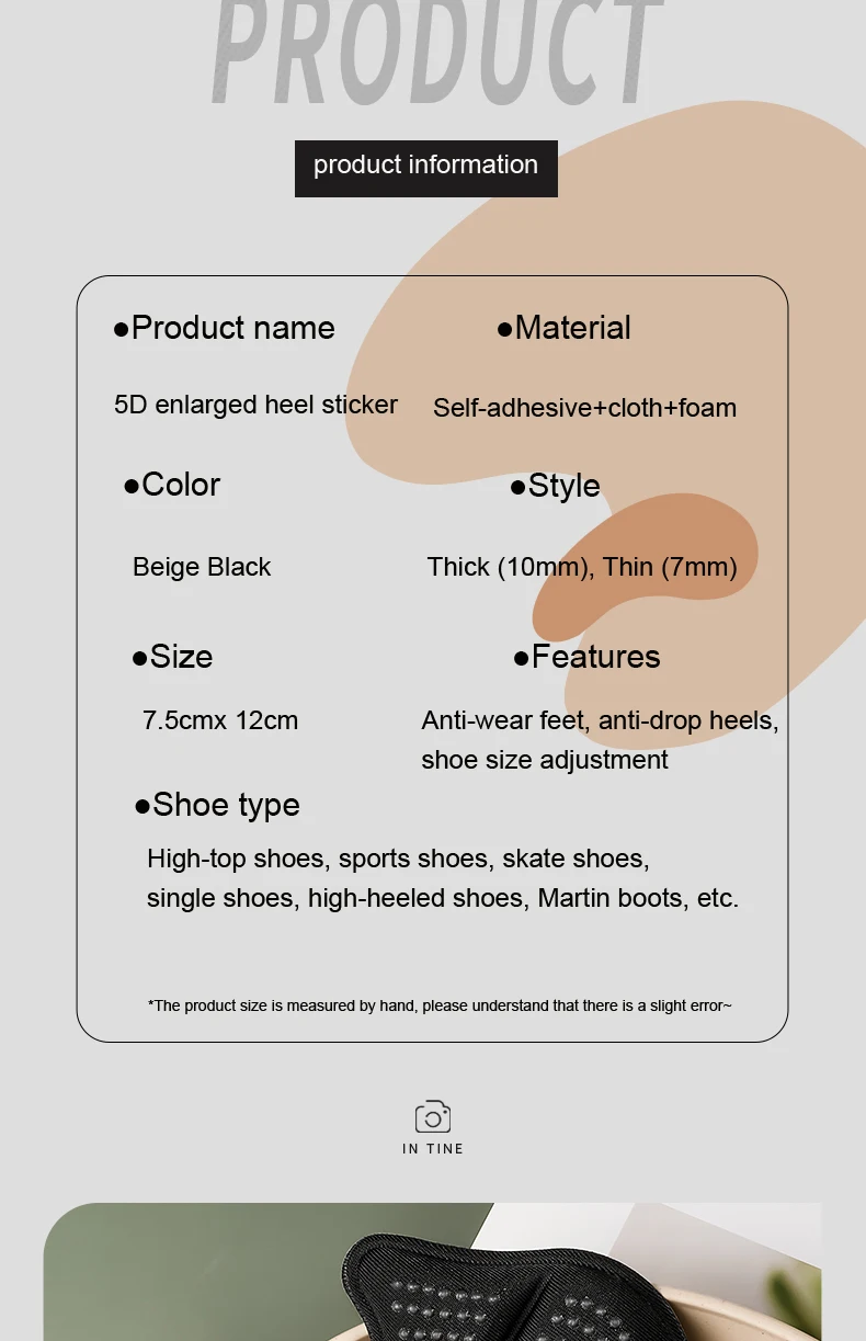 Sneakers Heel Sticker Shoe Protector Heel Liners Cushion Inserts for Women Sports Heel Pad Can Be Cut Adjusted Half Size Pads