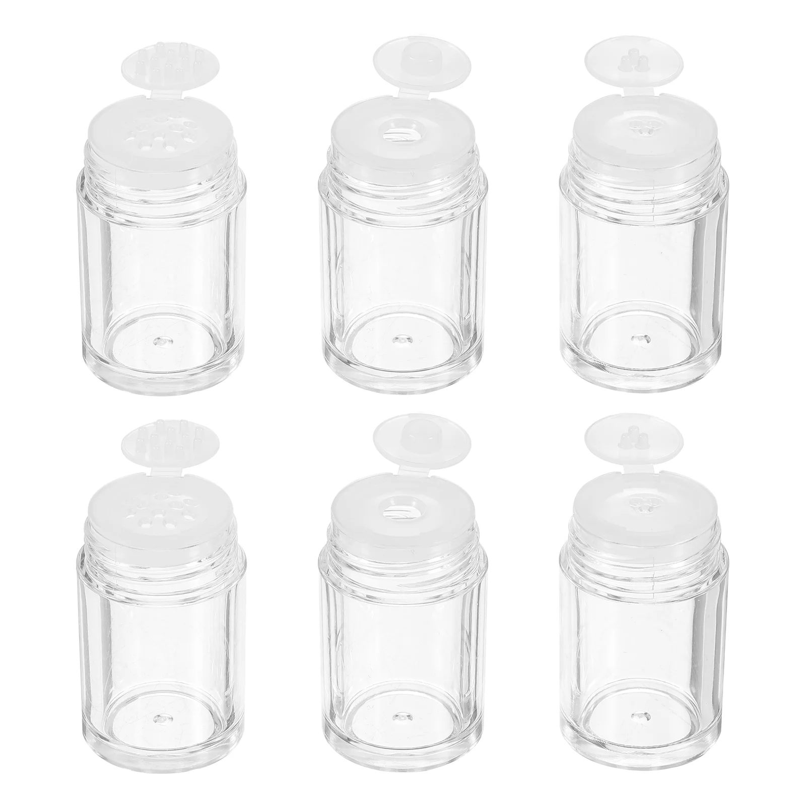 

6 Pcs Loose Powder Bottle Glitter Refillable Women Holder Simple Filling As Empty