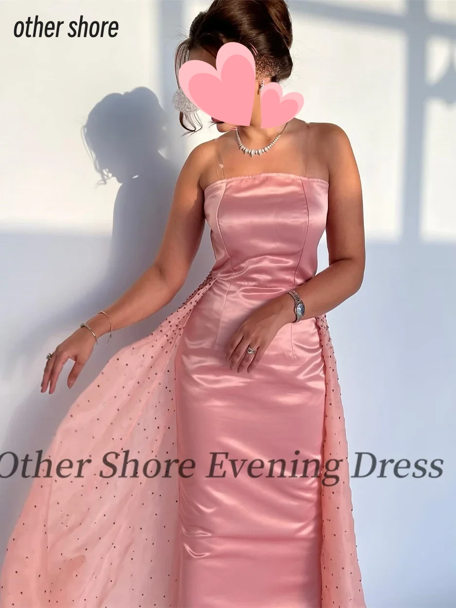 

Other Shore Elegant Vintage Sexy Sweet Pink Beading Strapless Customize Formal Occasion Prom Dress Evening Party Gowns