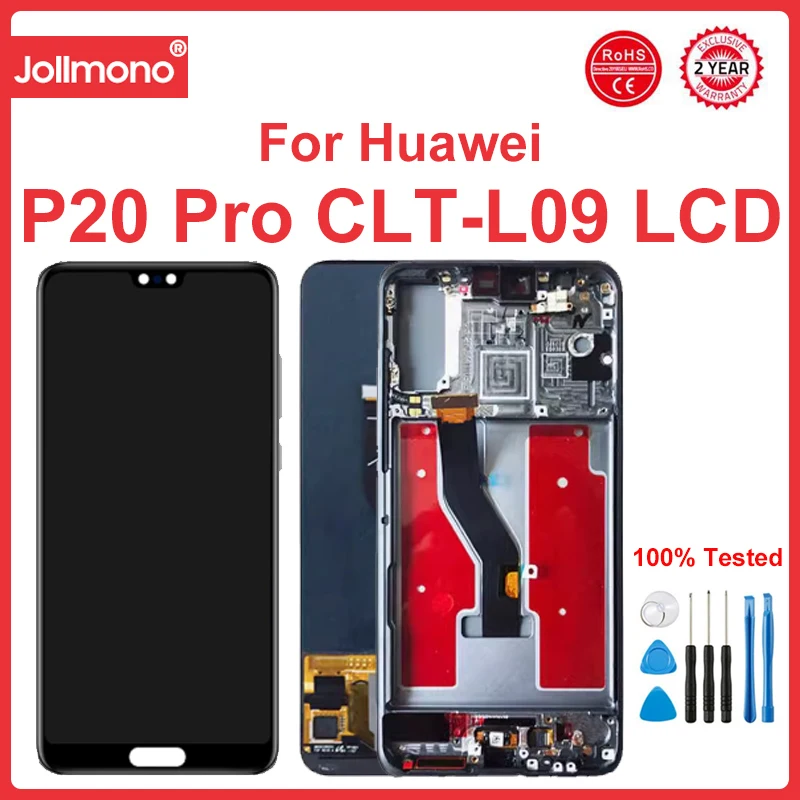100% 6.1 ''Per Huawei P20 Pro Display Lcd Touch Screen Digitizer Assembly Per Huawei P20 Pro Clt-L09 Clt-L29 Schermo Lcd