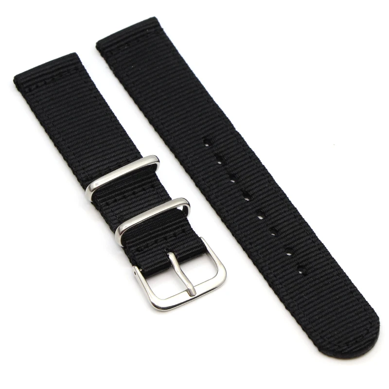 Versatile Nylon Watch Strap in Solid Colors