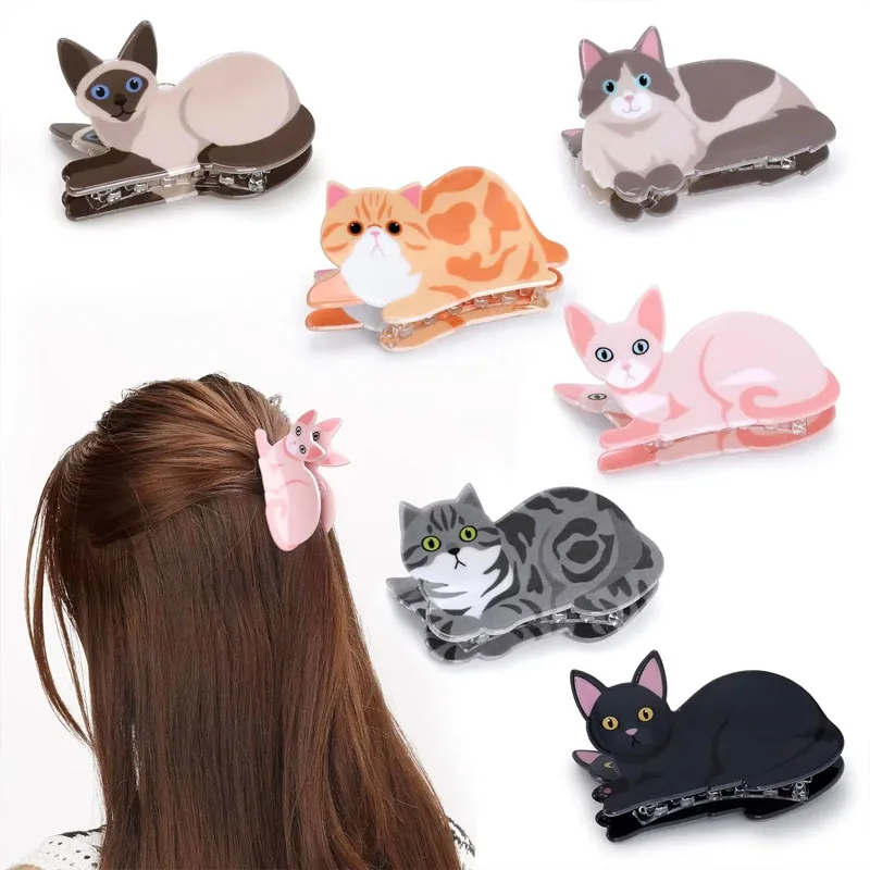 Cute Cat Hairpin Set