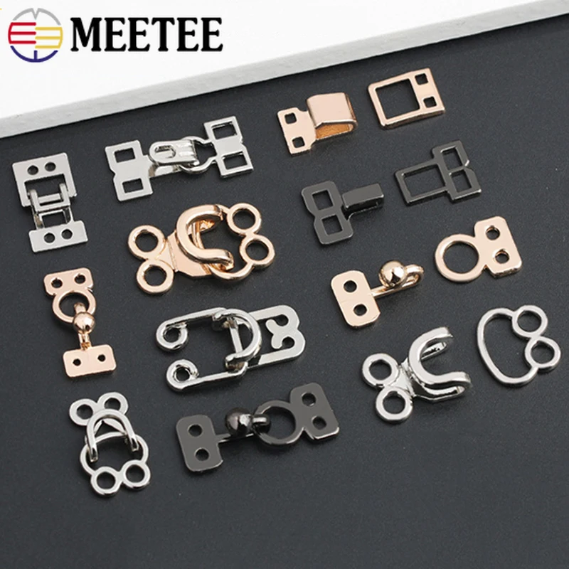 Fastener Para Ropa 10-50Pcs Metal Garment Hook Invisible Waist-cinching Combined Button ...