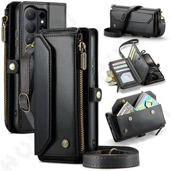 Premium Faux Leather Flip Case with RFID Protection and Magnetic Card Holder - Samsung S26 (Black)