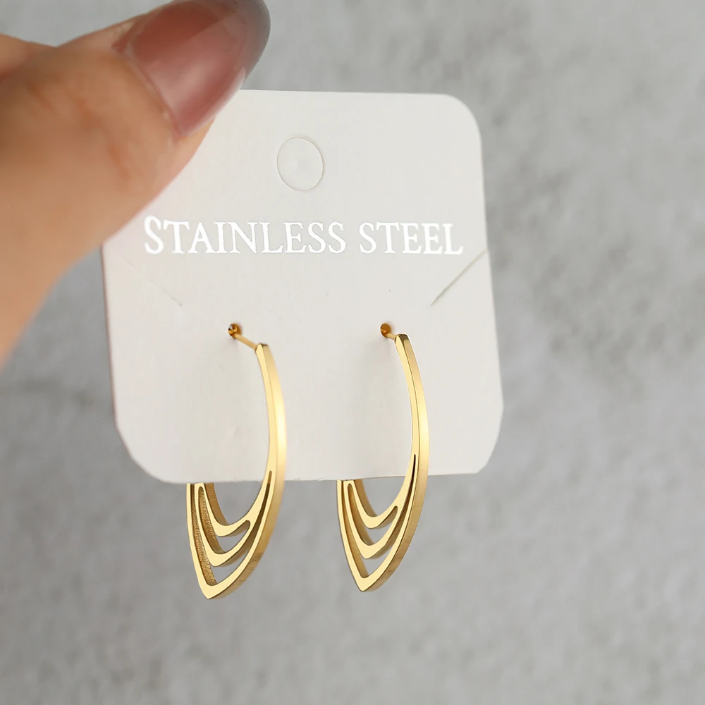 Stainless Steel Earrings New Vintage Stereoscopic Charms Fashion Aesthetic Stud Earrings - Image 3