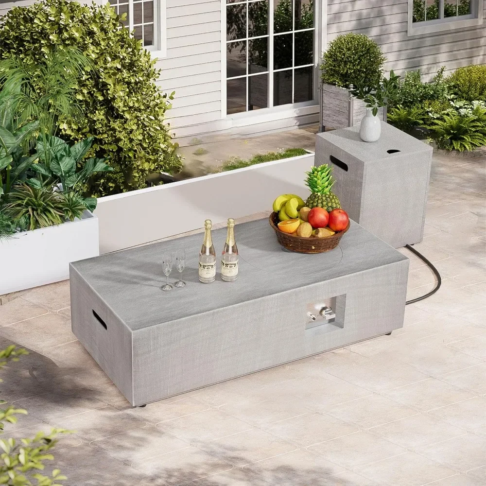 48" Propane Gas Fire Pits & Outdoor Fireplaces 42&Prime; Firepit Table, 50,000 BTU Fire Table for Patio Set，Fire Pit Table