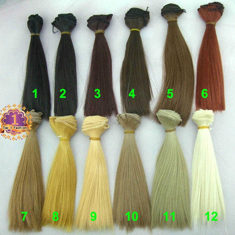 15cm Straight BJD Doll Wigs Hair For 1/3 1/4 BJD Diy doll wigs