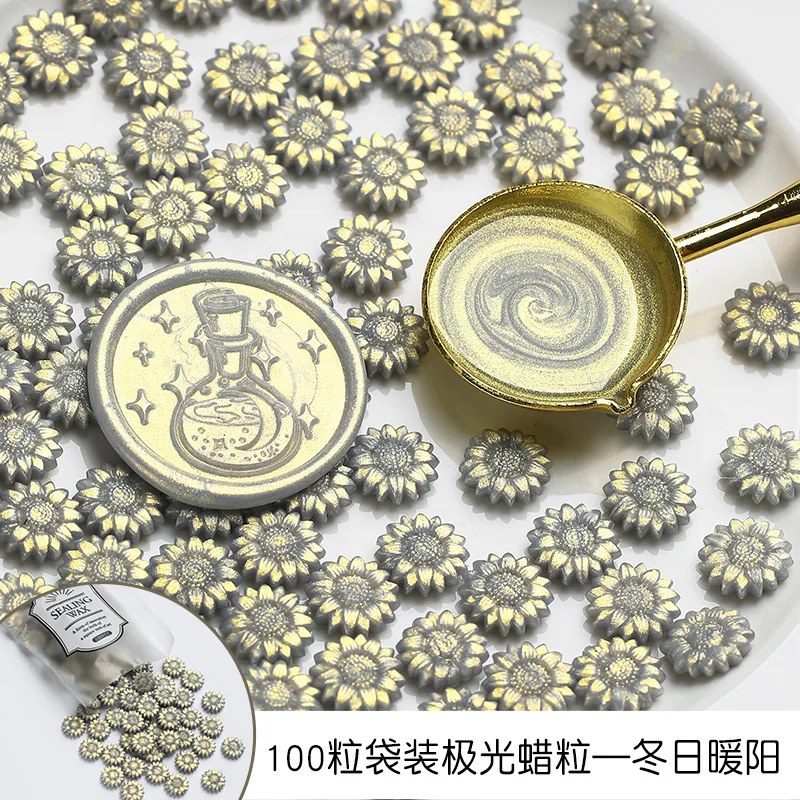 Aurora Sunflower Wax Beads - DIY Sealing for Envelopes & Invitations (100 Pieces)