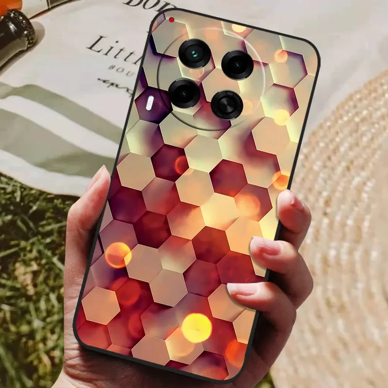 Stylish Painted Silicone TPU Soft Phone Case - Black Protective Shell
