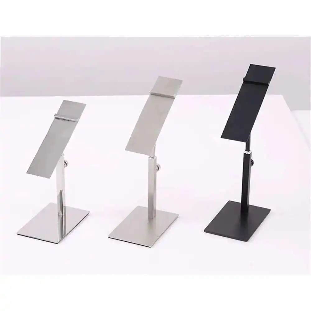 1PCS Black Gold Silver Stainless Steel Adjustable Shoe Display Rack Stand Holder