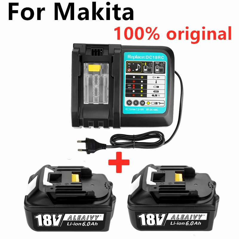 EU Plug Charger 18V Li-ion For Makita BL1860 BL1830 BL1840 BL1850 BL1845 LXT400
