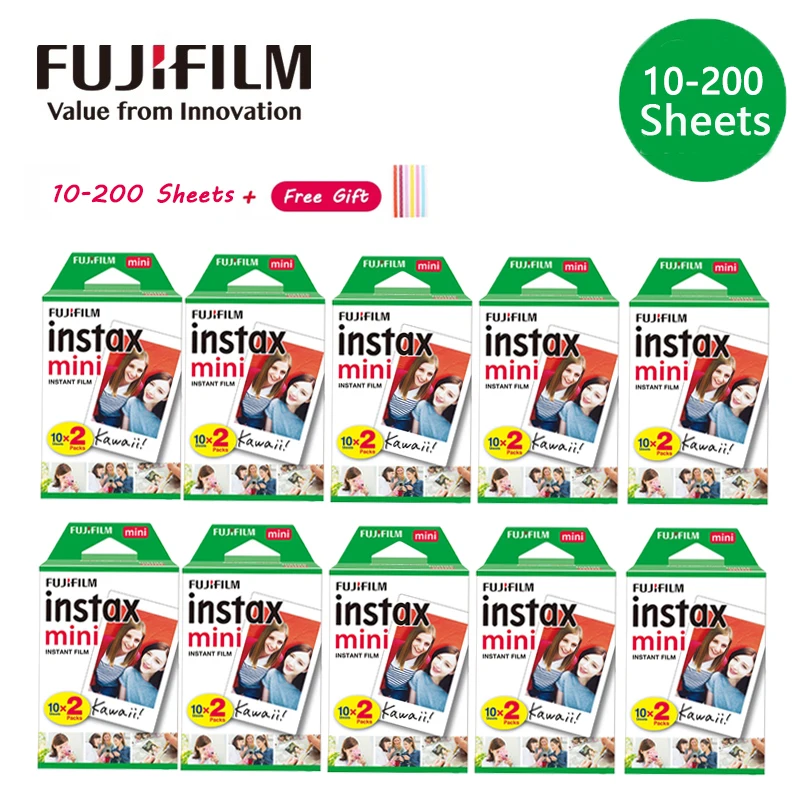 Originale 10 - 200 Fogli Fujifilm Film Applicare Instax Mini11 7 + 9 25 40 90 70 Collegamento Fotocamera Istantanea Liplay Fuji Foto Di Pellicola Ista