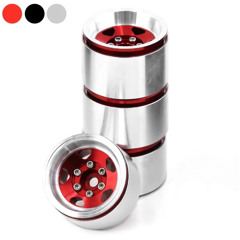 

Металлическая Ступица колеса 1,0 дюйма, 4 шт., обод колеса для радиоуправляемого гусеничного автомобиля 1/18 1/24 TRX4M Axial SCX24 AX24, детали для обновления