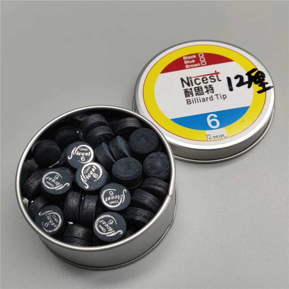 스누커 팁 12mm M Carom 가장 멋진 팁 5 팁 6 적층 레이어 가죽 미디엄 하드 Made in China 스누커 및 당구 액세서리