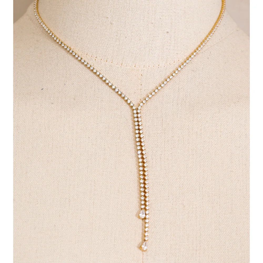 Yhpup Necklace Zirconia Chain Pendant