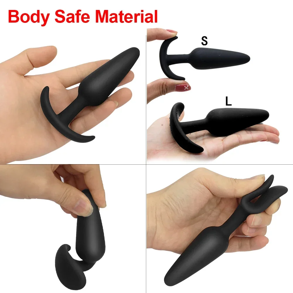 Anal plug butt vibrator Soft silicone erotic anal plug Adults sex toys for couple Women and men