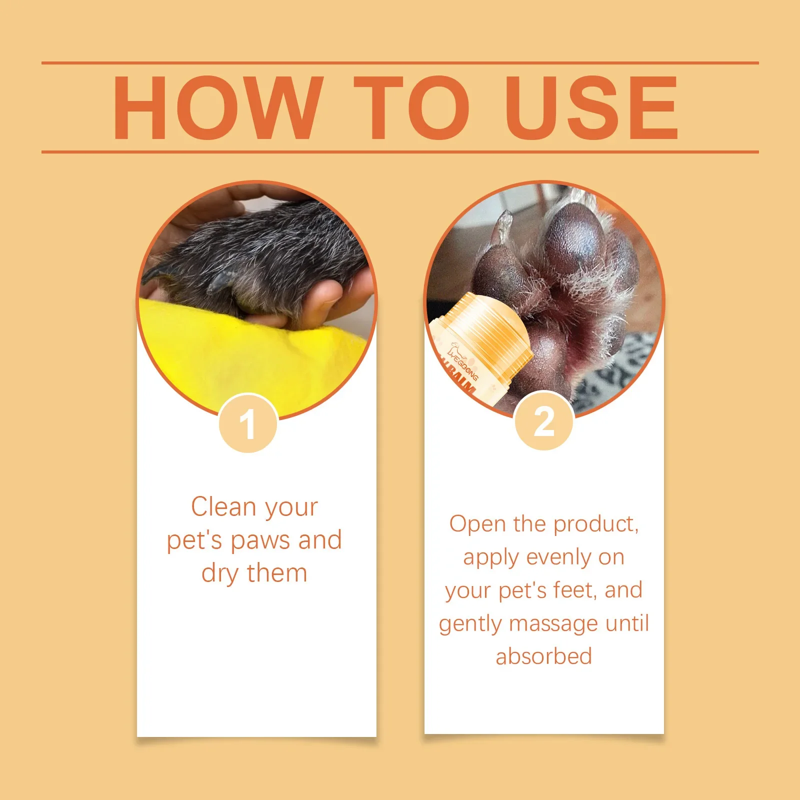 Pet Paw Care Stick, Pet Sole Moisturizing Care, Anti-drying and Cracking, Softening Sole Paw Cream