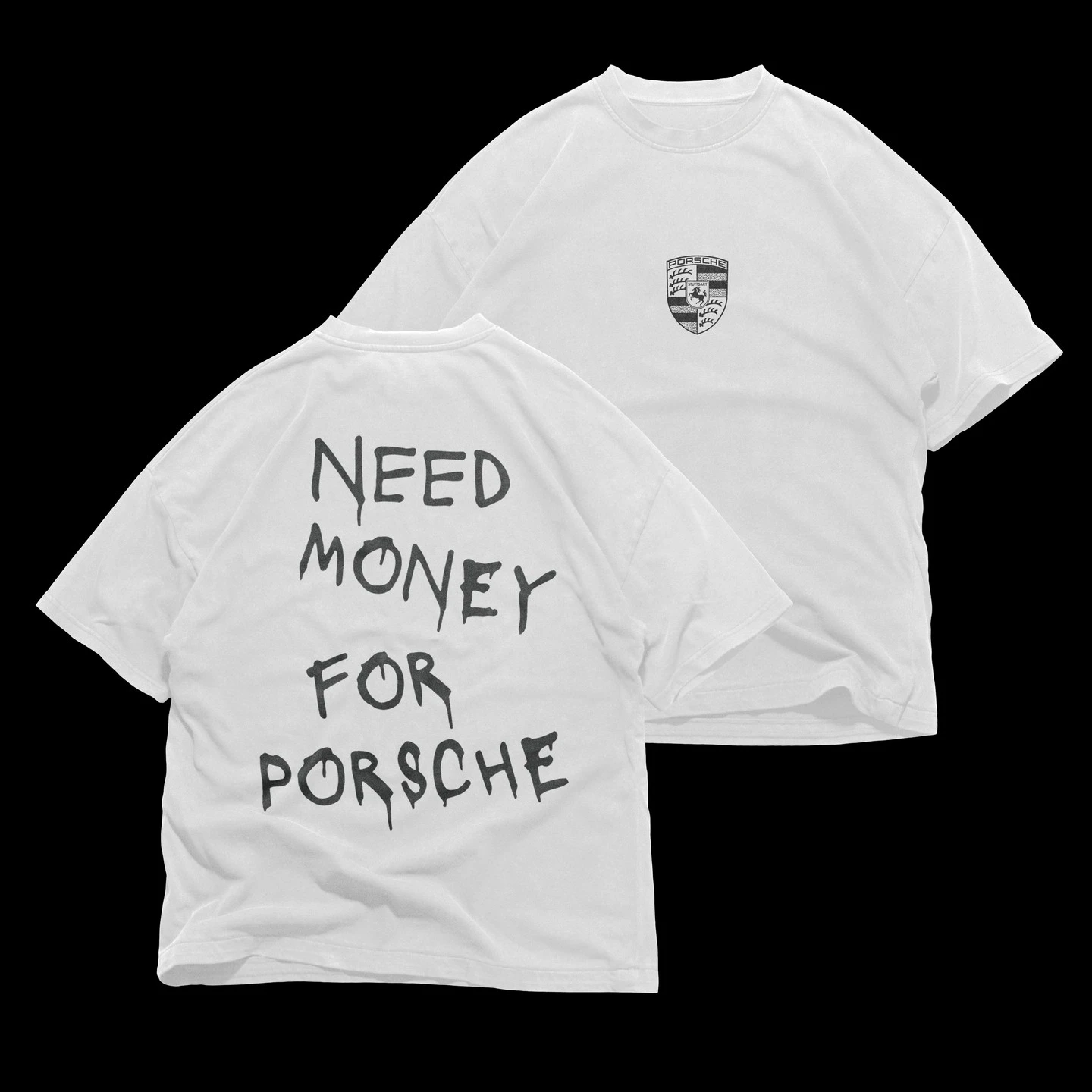 Need Money for Porsche T Shirt Men Women Cotton Tees Short Sleeve Luxury Brand T-shirt High Quality Summer Y2k Tops Streetwear 2
