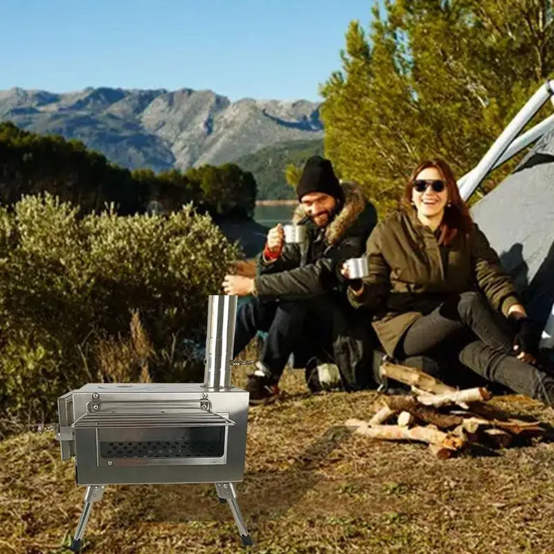 Outdoor Stove Pipe Adjustable Airflow Controller Stainless Steel Chimney  Wood Burning Heater Chimney Pipe For Camping And Indoor - AliExpress