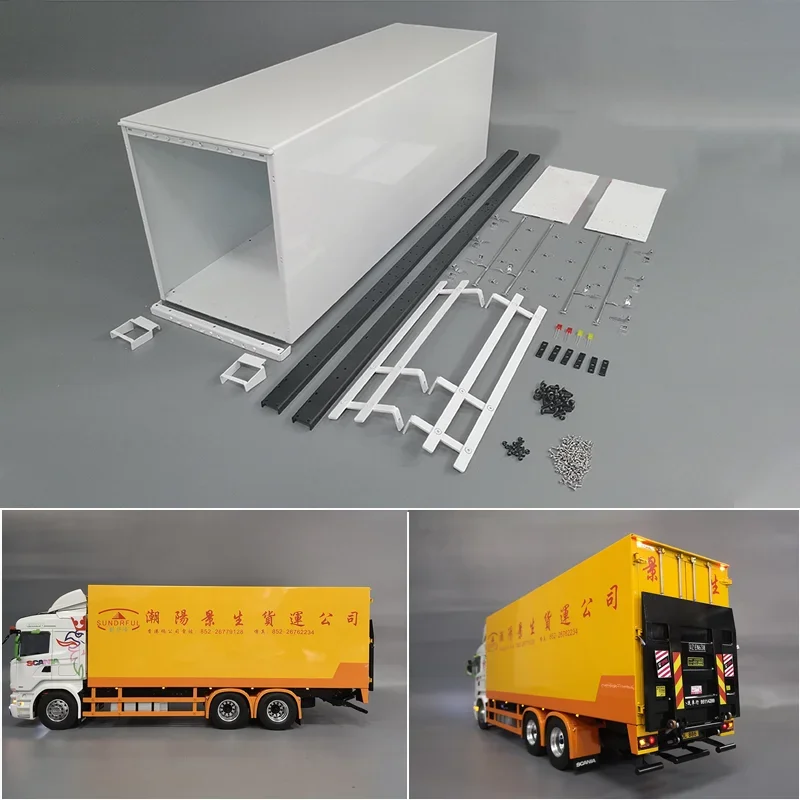 

All Metal Closet Compartment Container for 1/14 Tamiya RC Truck Trailer Tipper Scania MAN Benz Actros Volvo Car Diy Parts