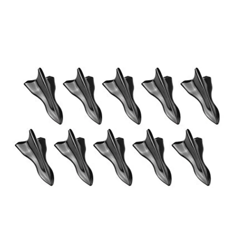 10Pcs Universal Rear Roof Shark Fins Spoiler Wing Kit Car Roof Spoiler Bumper Shark Fin Diffuser Vortex Generator