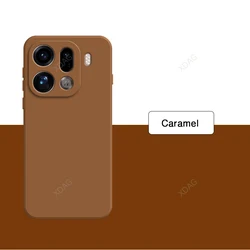 Premium Dual Layer Silicone Phone Case with Soft Internal Flocking - High Quality Back Shell for OPPO Find X9 (Caramel)
