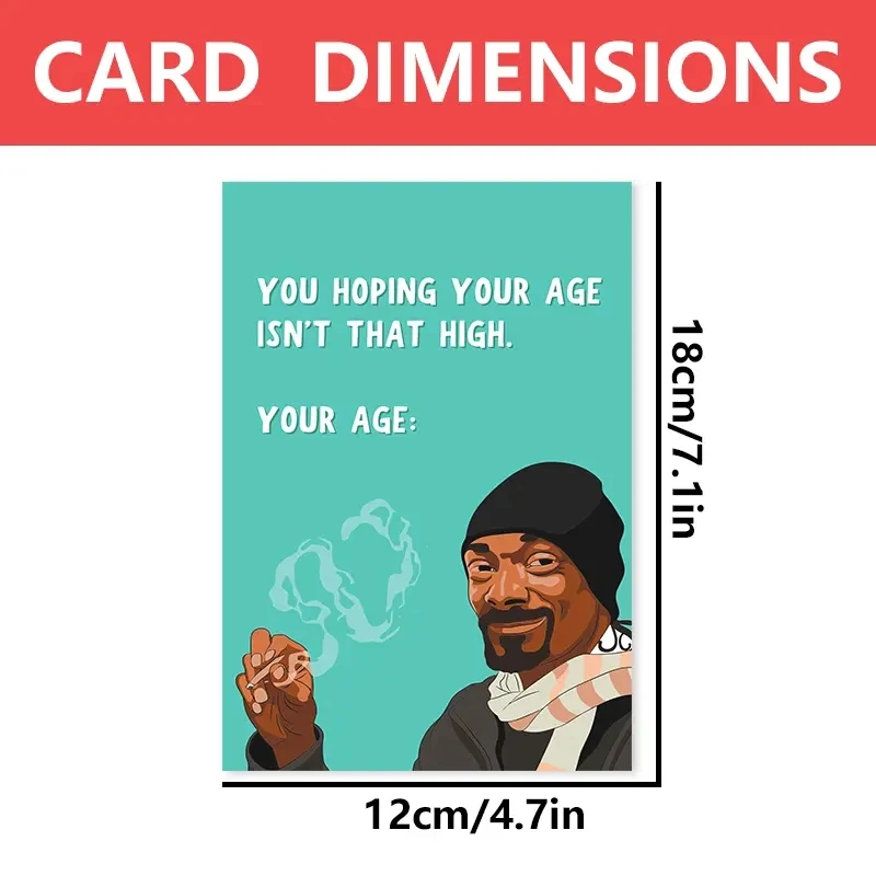 Unique Smoking Man Graphic Birthday Card – Creative Greeting