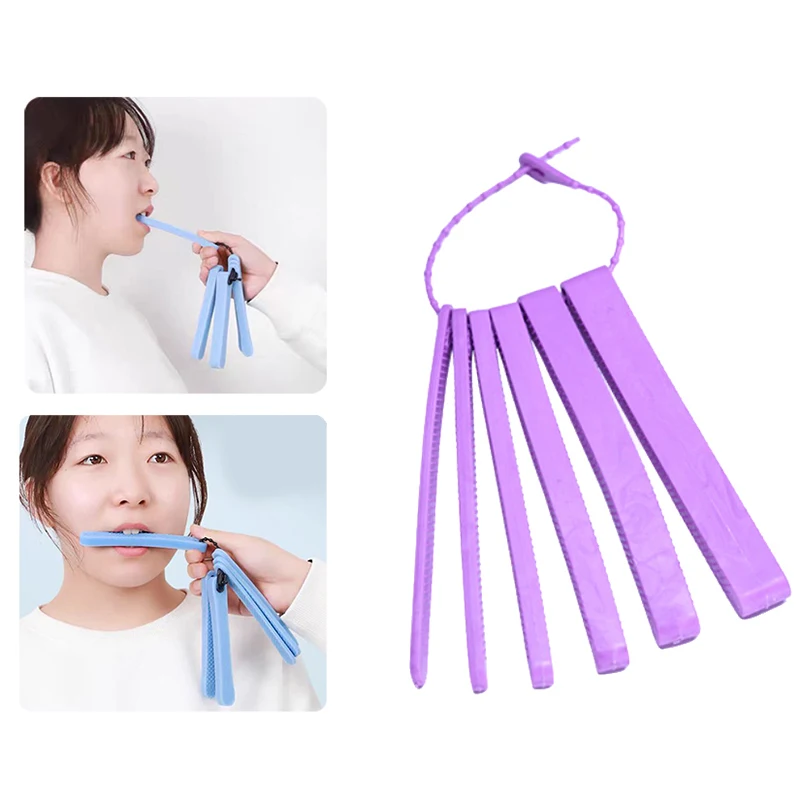 6Pcs/Set Speech Therapy Chewing Teether for Kids Adult Oral Motor Mandible Bite Force Trainer Autism Sensory Speech Therapy speech therapy teeth massager