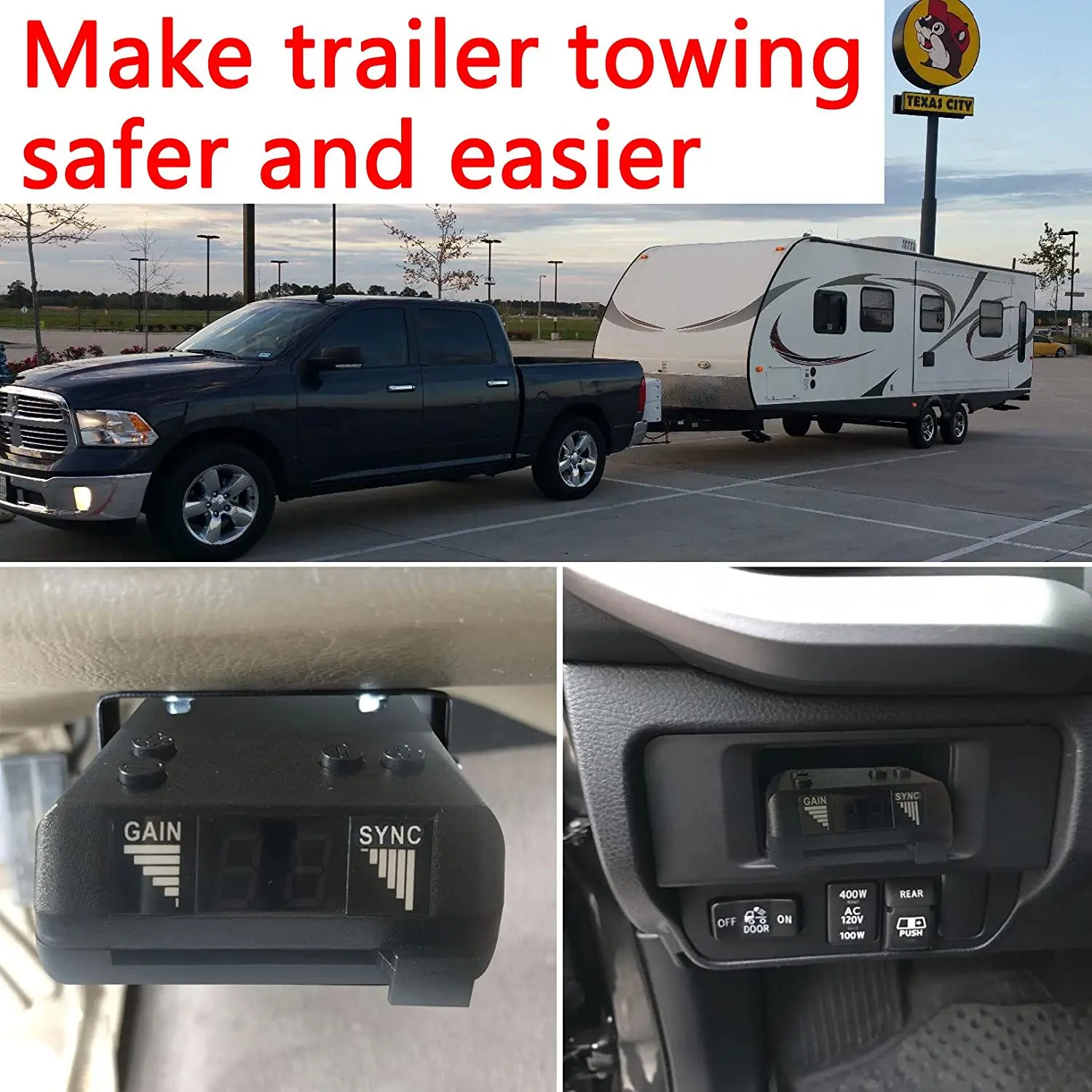 Trailer Brake Controller 8507111 Electric Time Delay Trailer Brake Controller Replace Brakeman IV Digital Brake Control for 1 to 4 Axle Trailers (Timed)