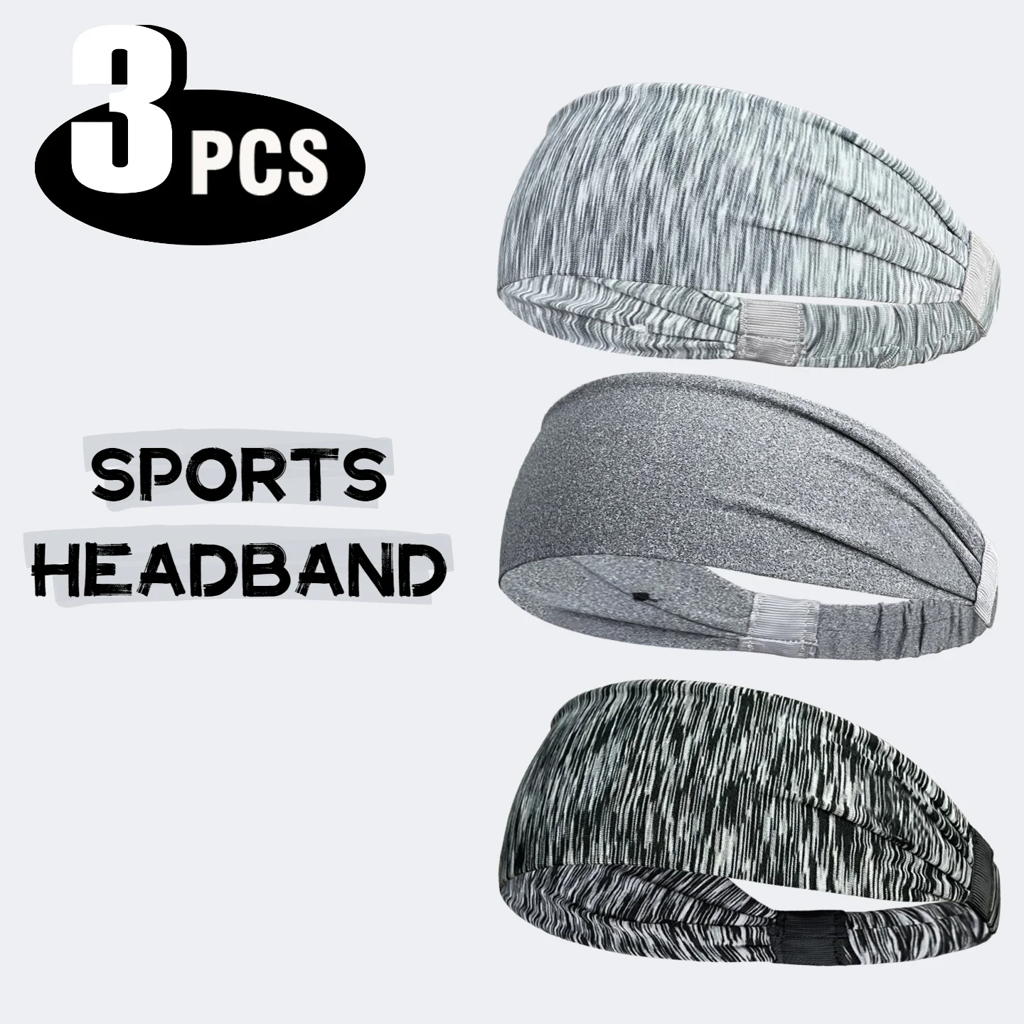 Sports Performance Sweat-Wicking Headbands - Unisex Soft Stretch Fitness Bands