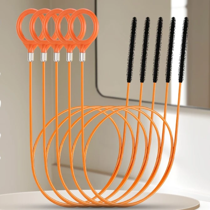 1/3/5 Stück Abflussreiniger Werkzeug Entstopft Haare & Ablagerungen für Waschbecken, Badezimmer, Küchenabfluss, Badewanne und Duschsieb Schlangenreiniger – Detail 2