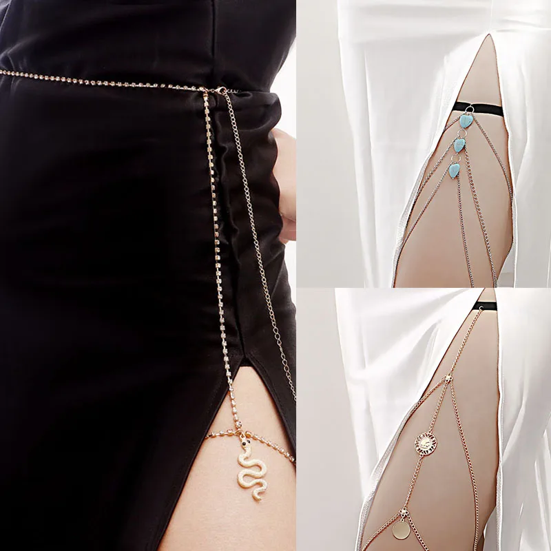 

Waist Chain Leg Chains Body Chain Jewelry Sexy Waist Accessories Bodies for Women Bikini Chain Chest Chain Punk Festival Jewelry