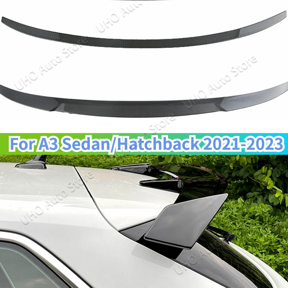 

Car Rear Spoiler Trunk Lip For Audi A3 Sline S3 RS3 8Y Sedan / Hatchback Tail Roof Wing Body Kit Trim S3 / M4 Style 2021-2023