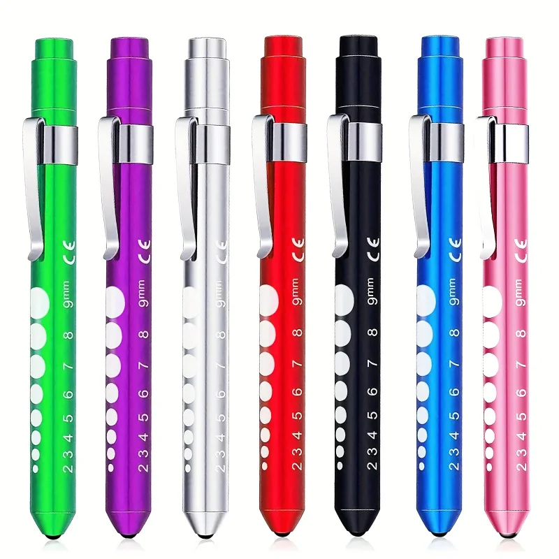 1 Pc，LED Penlight for Nurses Reusable Portable Flashlight with Pupil Size Markers with Pocket Clip Gift for Nurses and Doctors