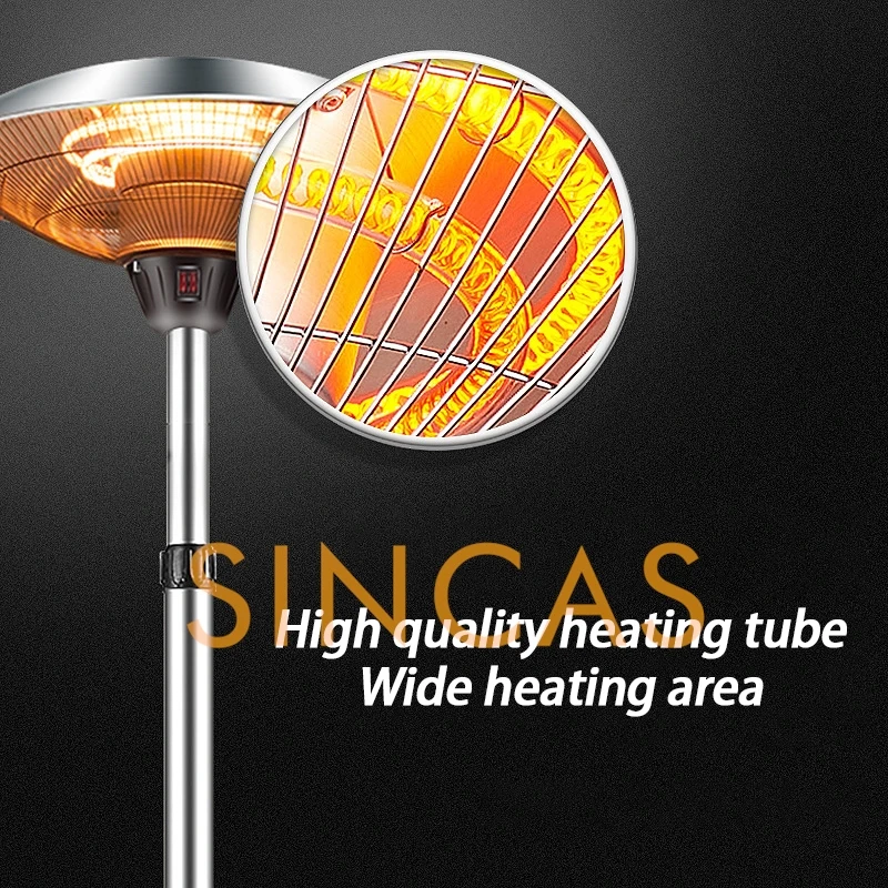 Description Picture 6 of itemOutdoor Umbrella Shaped Electric Heater Stainless Steel Waterproof Outdoor Terrace Garden Electric Heater 2200W Electric Heater
