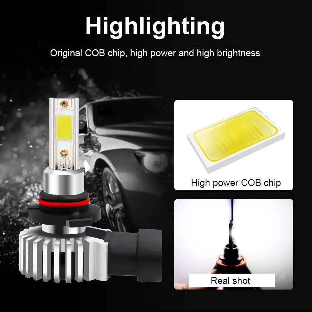 

Car Headlight H4 H11 9005 9006 9012 Lamp 6000K 26000LM Car Headlight Bulbs Auto Fog Light White High Power Car Lights