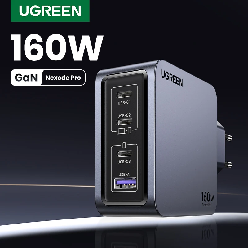 160W GaN Charger PD3.1 Type C QC4.0 3.0 Quick Charge USB Fast Charger For Macbook Pro Laptop iPhone 17 Xiaomi Tablet