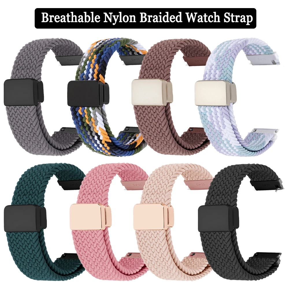 Braided Magnetic Watch Strap, 20mm/22mm, Versatile Fitness Bracelet Band