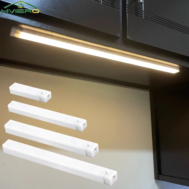 ไฟกลางคืน Motion Sensor โคมไฟ LED ไร้สาย USB ชาร์จแม่เหล็กสําหรับตู้เสื้อผ้าตู้เสื้อผ้าห้องครัวทางเดินหลอดเครื่องตรวจจับหลอดไฟ 1