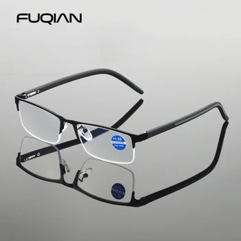 Brand Designer Reading Glasses Men Women Fashion Half Frame Presbyopic Glasses Vintage Business Diopter Eyeglasses +1.0 1.5 2.0