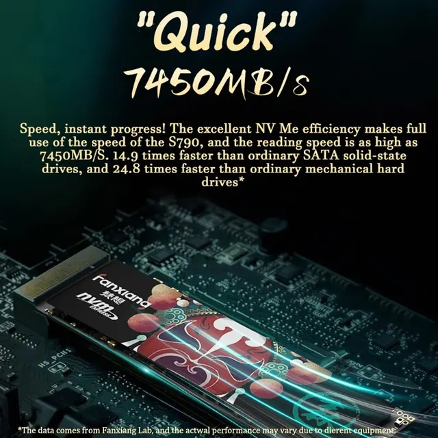 고속 데이터 전송과 큰 저장 용량을 갖춘 Fanxiang 7400 MB/s SSD NVMe M.2