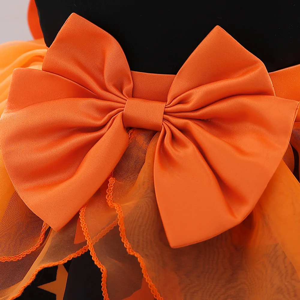 Karneval Kürbis Halloween Cosplay Kostüme für Baby Mädchen Kleinkind Gothic Geburtstag Party Prinzessin Kleid Bogen Hochzeit Kinder Kleidung – Detail 13